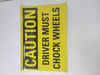 Picture of DECAL CAUTION CHOCK WHEELS