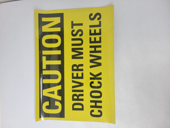 Picture of DECAL CAUTION CHOCK WHEELS