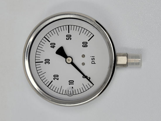 Picture of GAUGE PRESSURE OIL FILLED SS 4" 60#