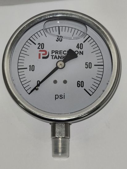 Picture of GAUGE PRESSURE OIL FILLED SS 4" 60#